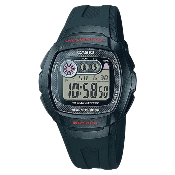 Casio Standar W-210-1CVDF Alarm Chrono WR 50M
