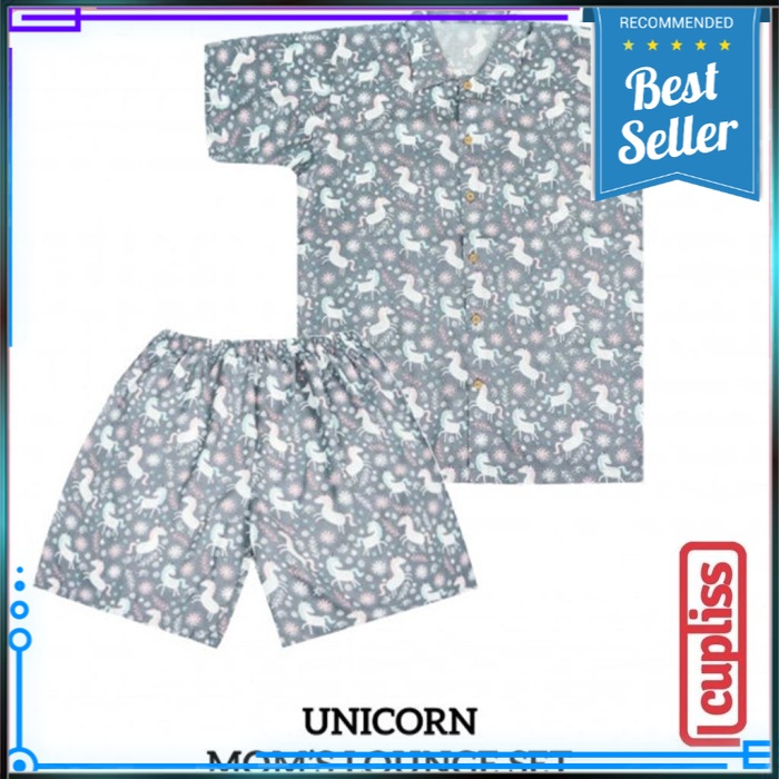 Unicorn Little Palmerhaus Mom'S Lounge Wear Set Setelan Ibu Mom - M