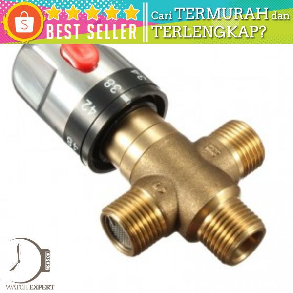 Thermostatic Mixing Valve 3-Way Female Thread - Xueqin DN15 Coklat