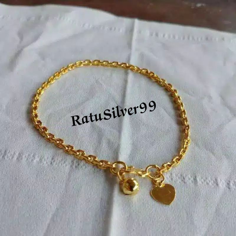 Gelang medan dewasa perak murni