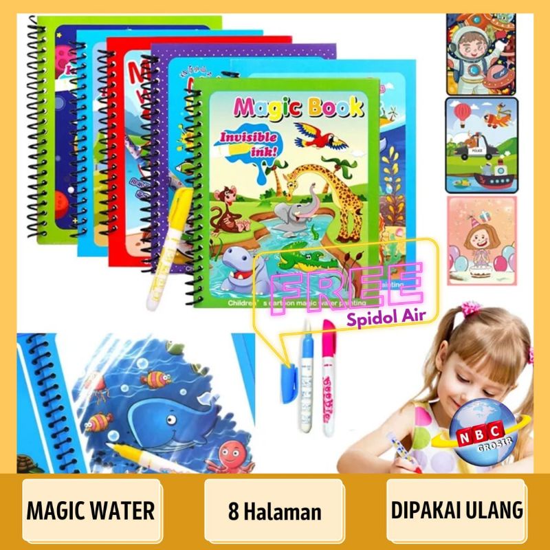 

Viral Magic Book Water Buku Gambar Ajaib Free Spidol Air Reuseable