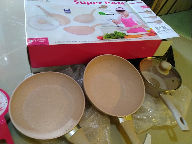 Bolde Super Pan 3 + 1 Pcs Beige Set