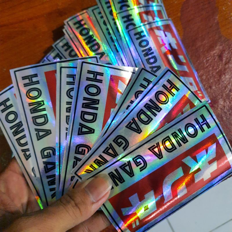 Stiker Sticker Honda Gank Hologram Printing Stiker Herex Honda Gank Terlaris - Crtv