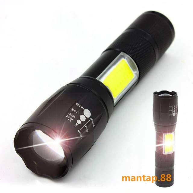 SENTER SWAT LED CAS MINI ZOOM SUPER TERANG/ SENTER POLISI/ SWAT POLICE LIGHT RECHARGER