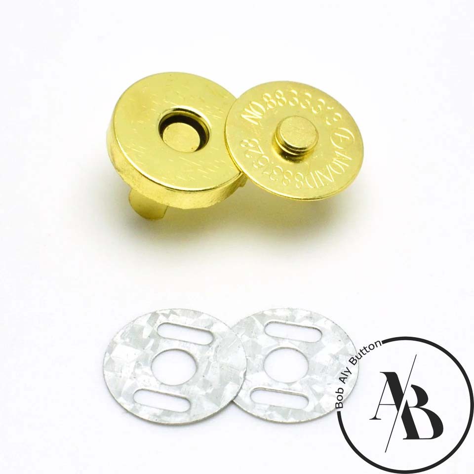 MAGNET TAS DAN DOMPET UKURAN 18 MM PER 10 PASANG MAGNET 18 GOLD