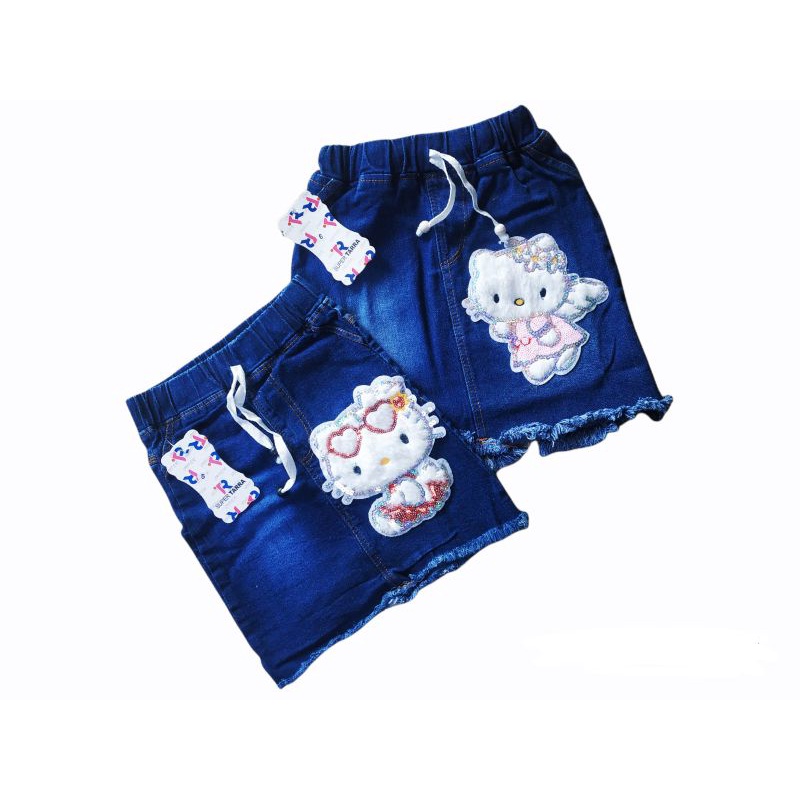 ROK ANAK MOTIF BULU / ROK JEANS ANAK 1-7 TAHUN