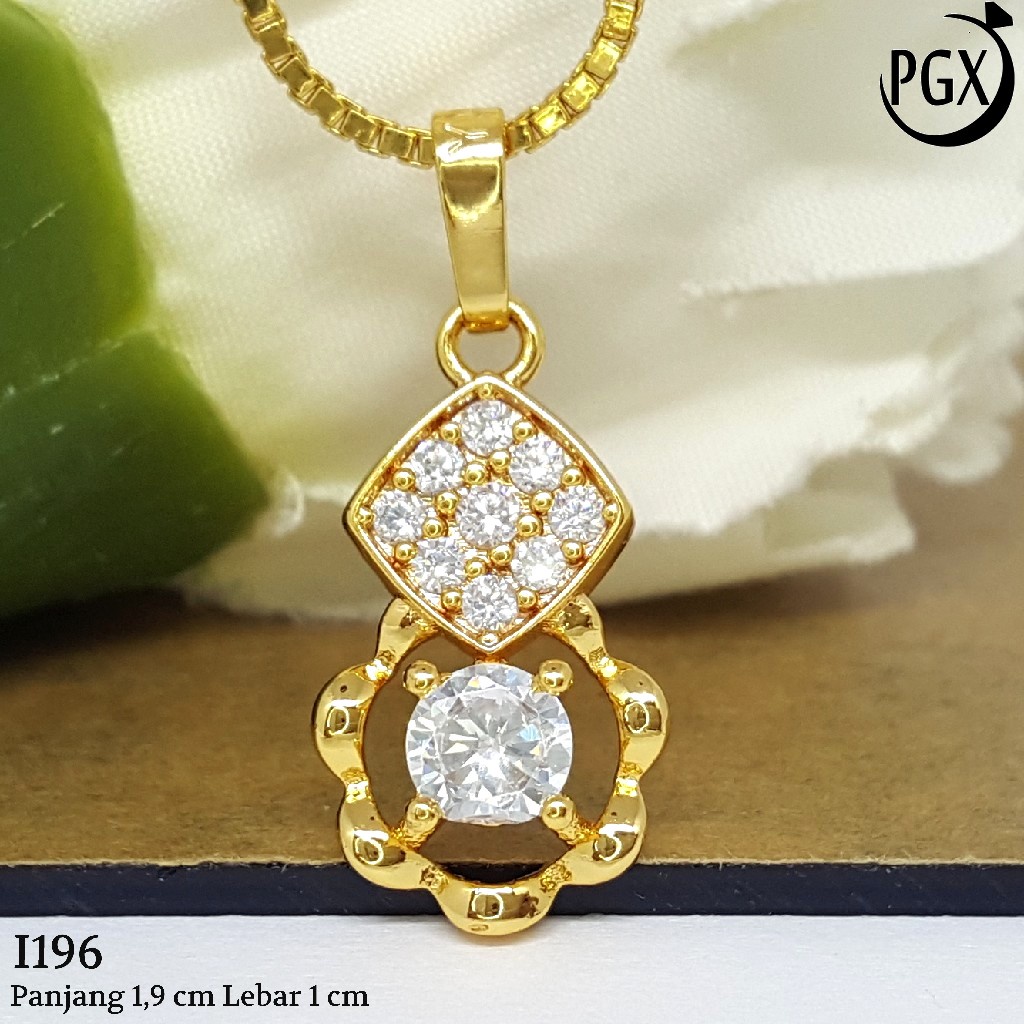 PGX Liontin Kalung Xuping Wanita Perhiasan Lapis Emas Aksesoris Fashion - I196