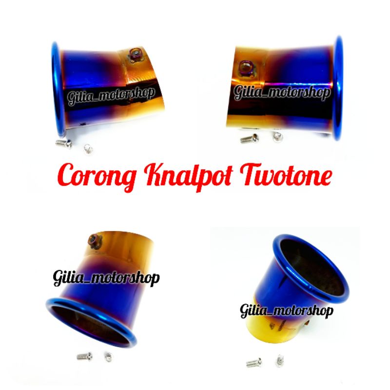 Corong Knalpot TwoTone Corong Knalpot Tsukigi Two Tone Matic Mio j,Mio M3,Mio Soul ,Gt,Mio Universal