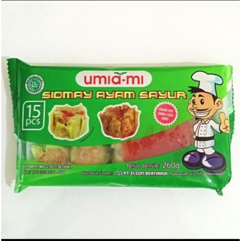 

SIOMAY AYAM SAYUR UMIAMI 260GR ISI 15