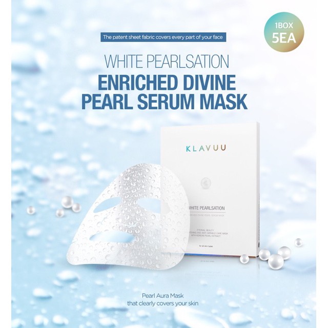 ❤️Glamouroseshop❤️KLAVUU BPOM Enriched Divine Pearl Serum Mask (27 gr x 5 EA)