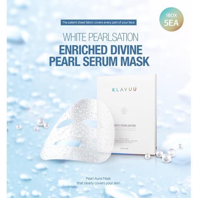 ❤️Glamouroseshop❤️KLAVUU BPOM Enriched Divine Pearl Serum Mask (27 gr x 5 EA)