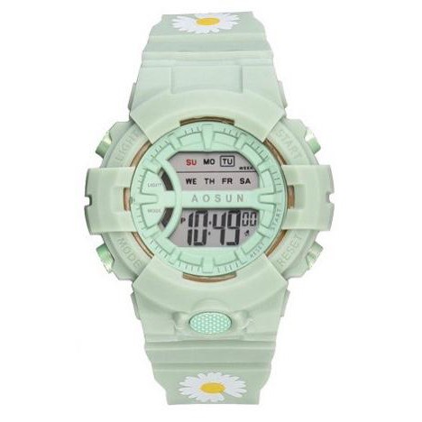 JAM TANGAN PRIA WANITA DIGITAL RUBBER SPORT BULAT LED MOTIF BUNGA DAN POLOS COUPLE ANAK REMAJA DAN DEWASA GROSIR MURAH IMPORT JF063-4