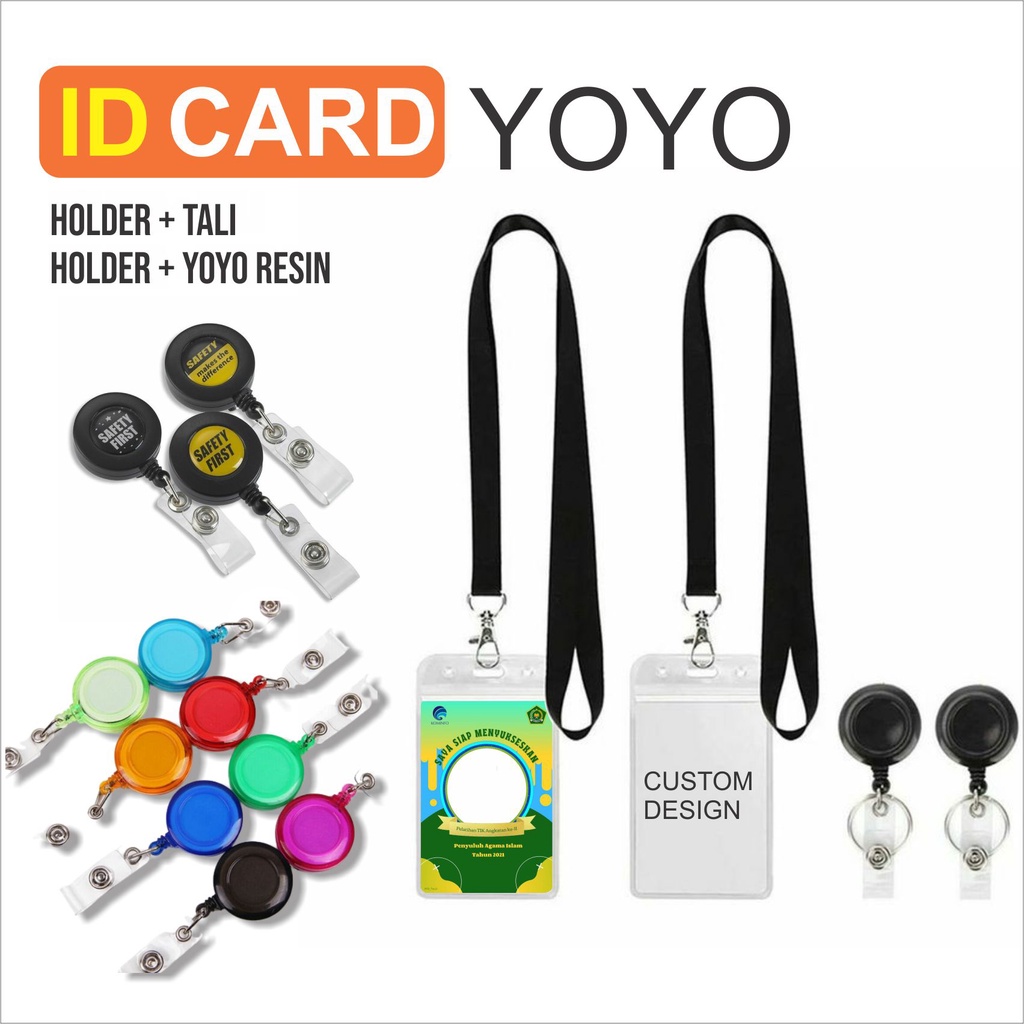 

CETAK ID CARD YOYO/HOLDER/TALI/RESIGN EVENT KANTOR SISWA LENGKAP