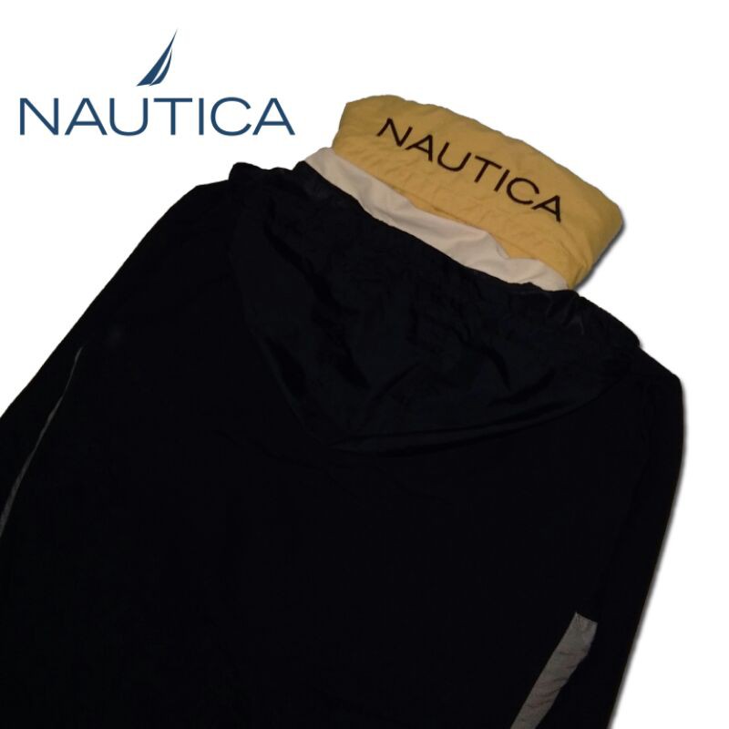Jaket Outdoor Nautica Hidden Hoodie Second Bekas Preloved Original Murah