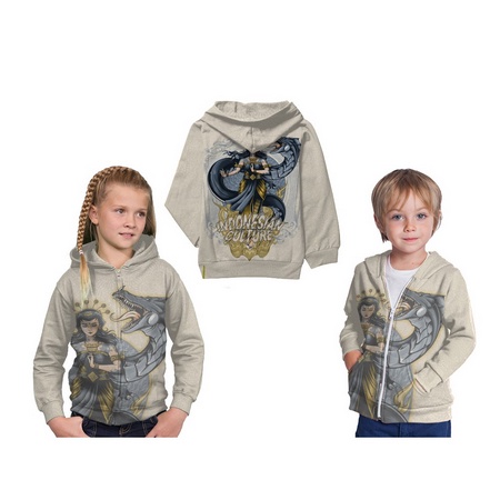 Jaket Anak Hoodie Budaya Indonesia Culture L/P Custom Fullprint
