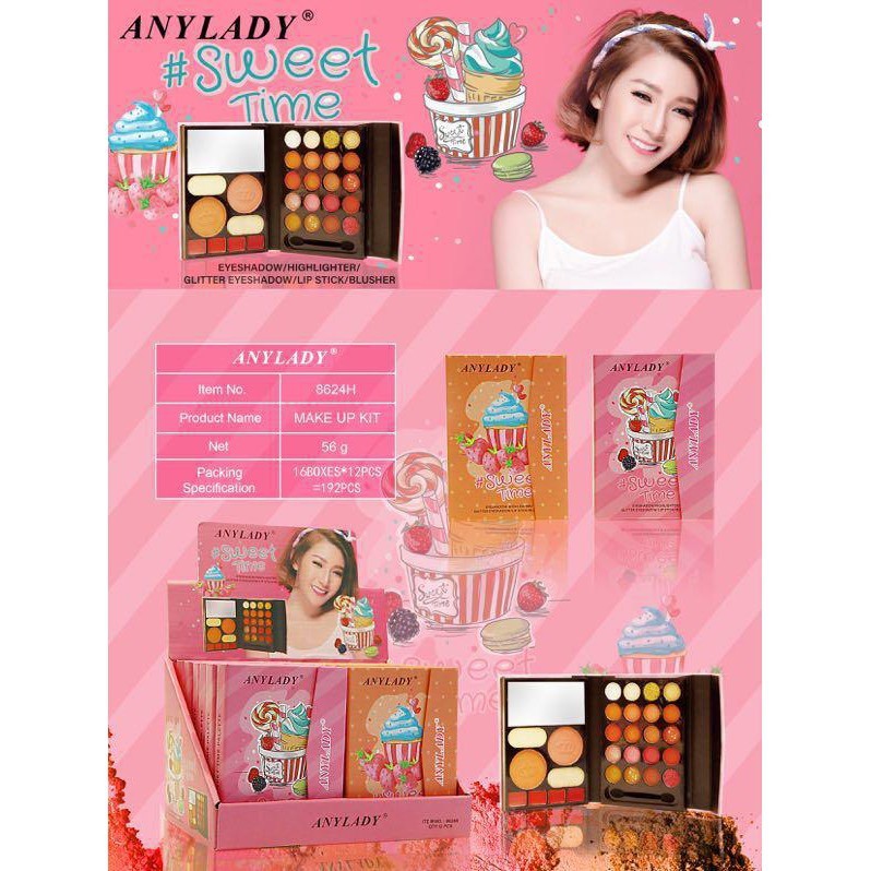 COD TERMURAH ANYLADY EYESHADOW SWEET TIME TERLARIS