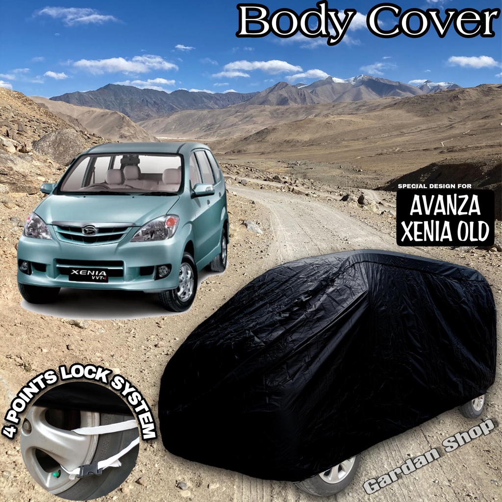 arung Mobil AVANZA XENIA OLD Hitam POLOS Body Cover Avanza Xenia Old Full Black