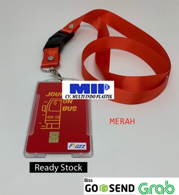 Tali nametag/tali id card merah/tali gantungan id card/casing nametag/tali lanyard /cover id card