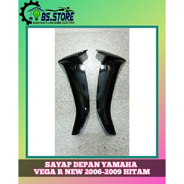 SAYAP LUAR YAMAHA VEGA R NEW 2006 2007 2008 2009 HITAM | EBEK EBEK VEGA R NEW 2006-2009 | LEGSHIELD LUAR YAMAHA VEGA R NEW HITAM  2006-2009 | MERK WIN