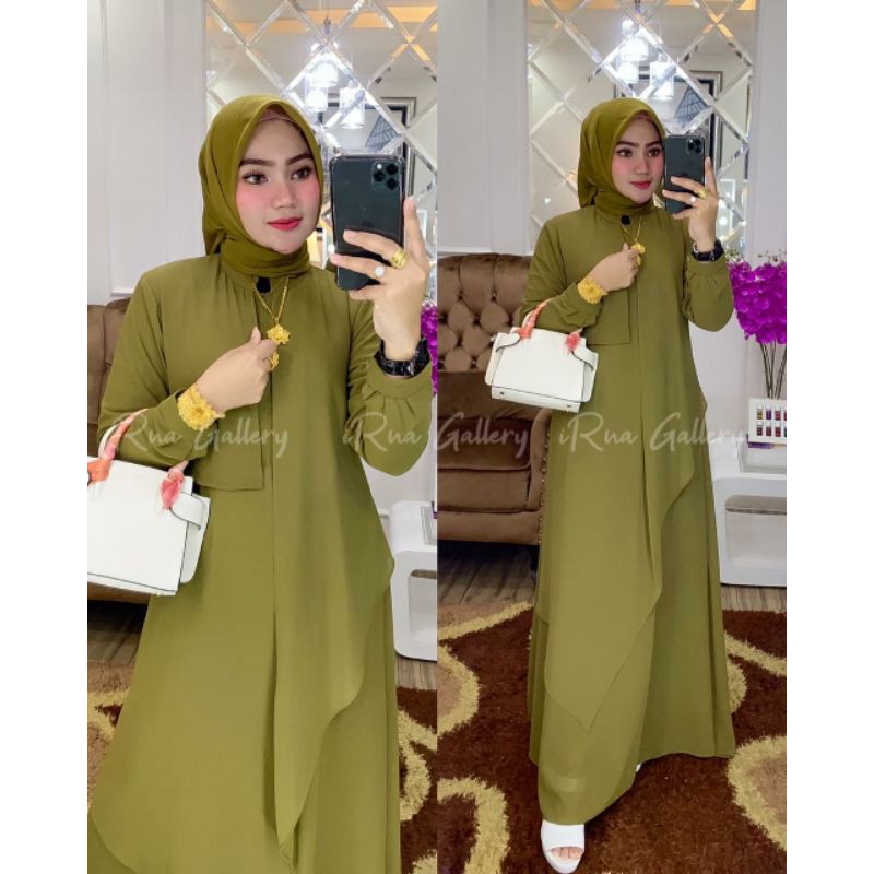 DRESS LEXA FREE SEGI EMPAT ORGANZA BY IRNA GALERY ORIGINAL