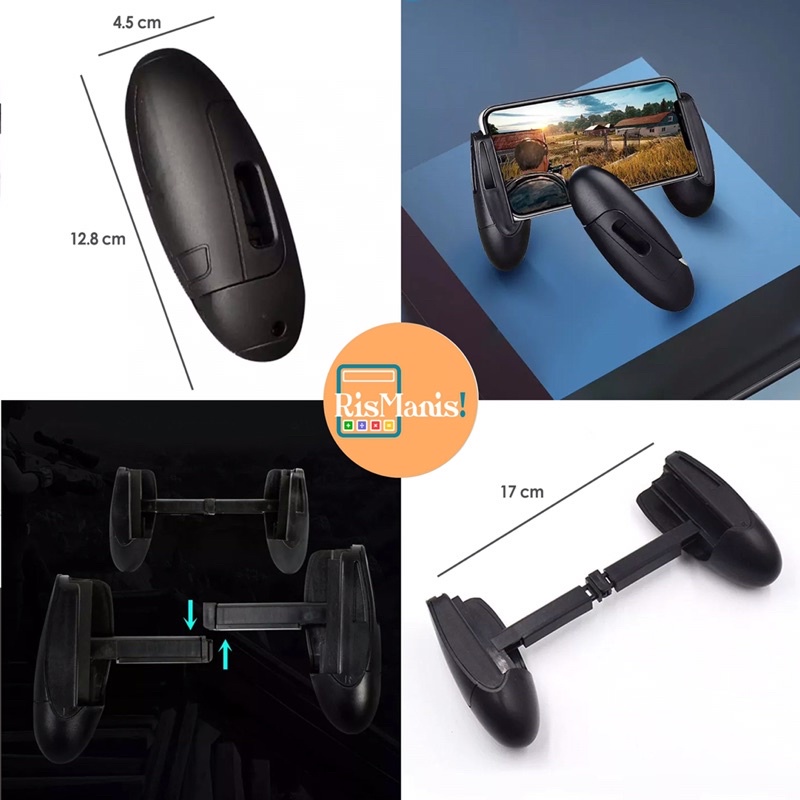 PORTABLE PHONE GAMEPAD - Joystick Handle Games Handphone Aksesoris Tuas HP Holder PUBG Mobile Legend