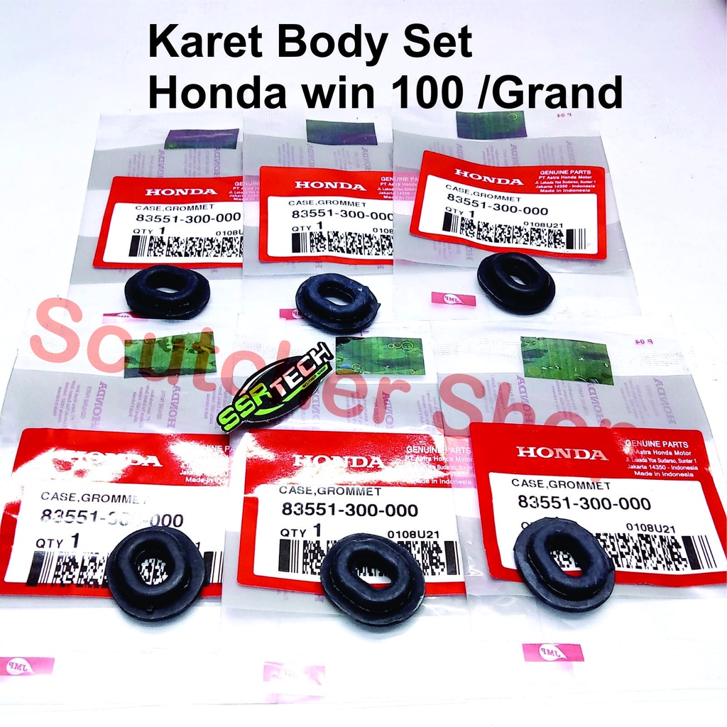 Karet Body-Bodi Tutup Aki-Dop- Accu-Grommet Honda Win 100 Astrea Grand Impressa Legenda Set Original AHM