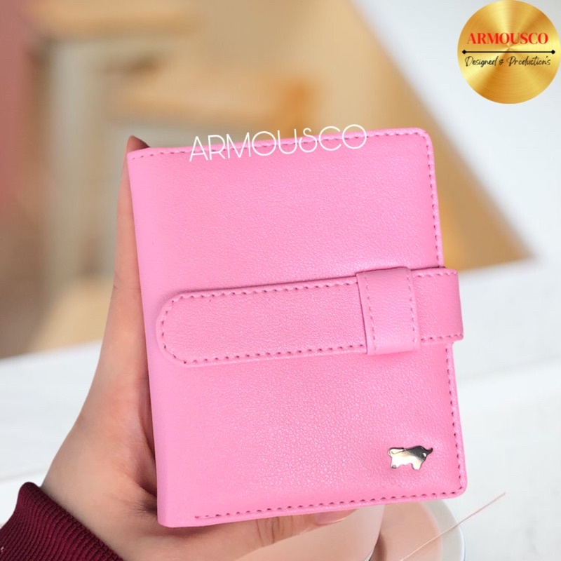 Dompet Kartu Pria Wanita Album Kancing Polos Tutup Kancing Termurah