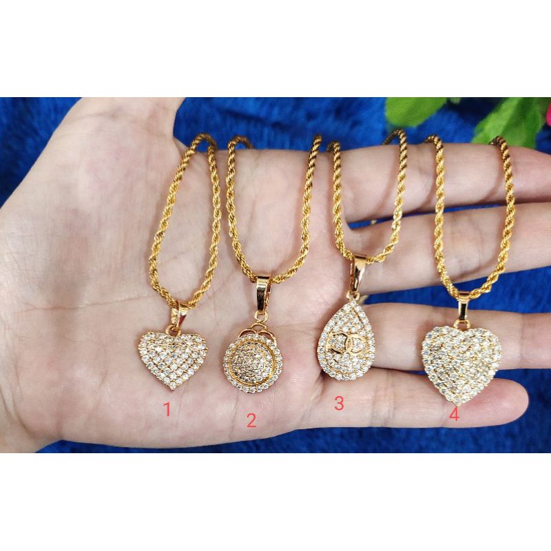 Fifi Fashion Kalung Liontin Model Maela Perhiasan Lapis emas 28#
