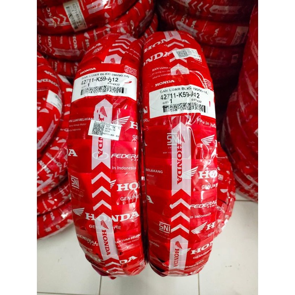 Ban tubeless Honda 90/90-14 untuk ban belakang vario beat