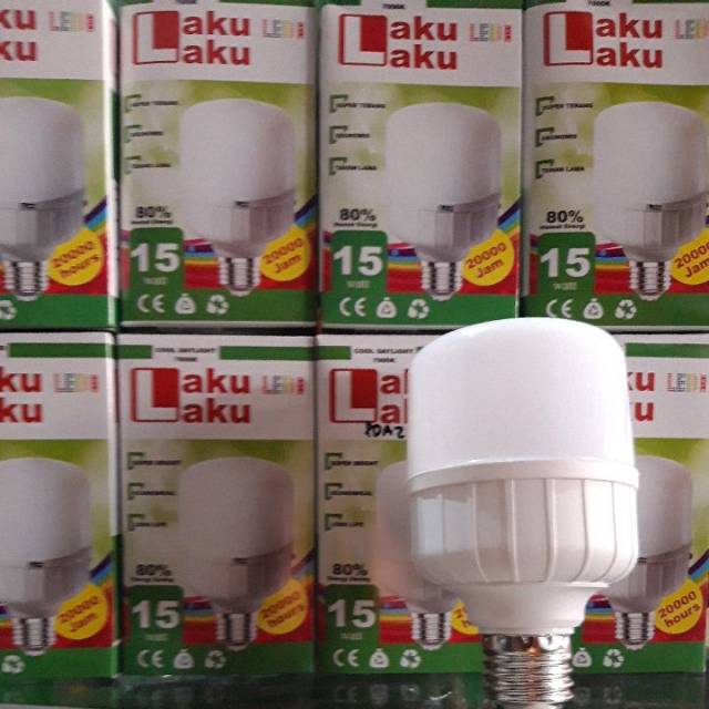 (GRATIS BoubleWarp) Lampu Led 15 Watt Kapsul Putih Super Terang