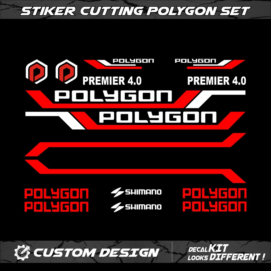 Decal Frame Polygon  Sticker MTB Stiker  Sepeda Custom