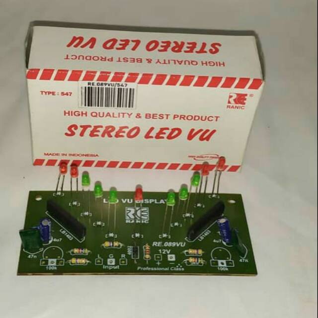 VU LED Display mixer Stereo type-547