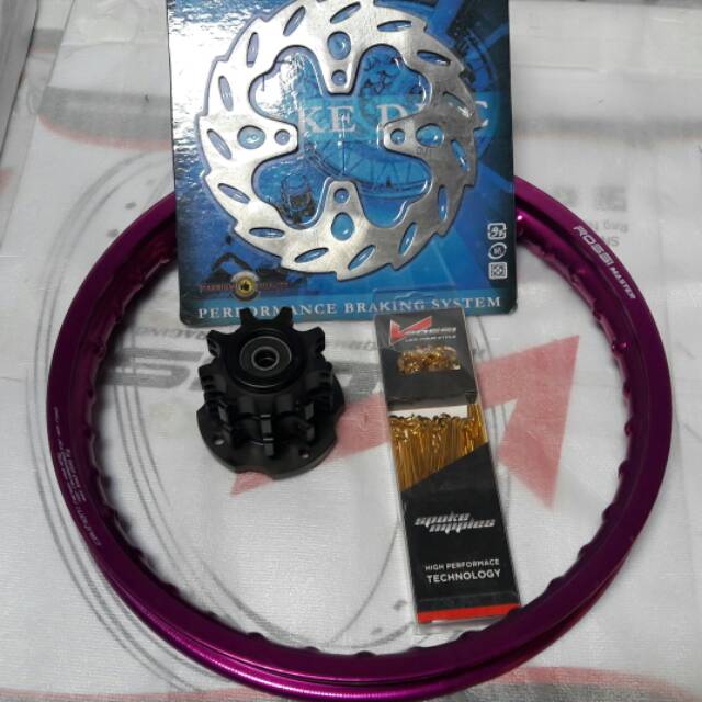 Velg depan ring 14 matic .tromol blimbing .jari2 kuning .plus disc .vario .beat .scopy