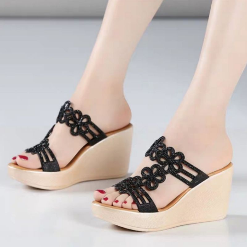 QZ - Sofia Sandal Wedges Glitter Laser 7CM JN 06