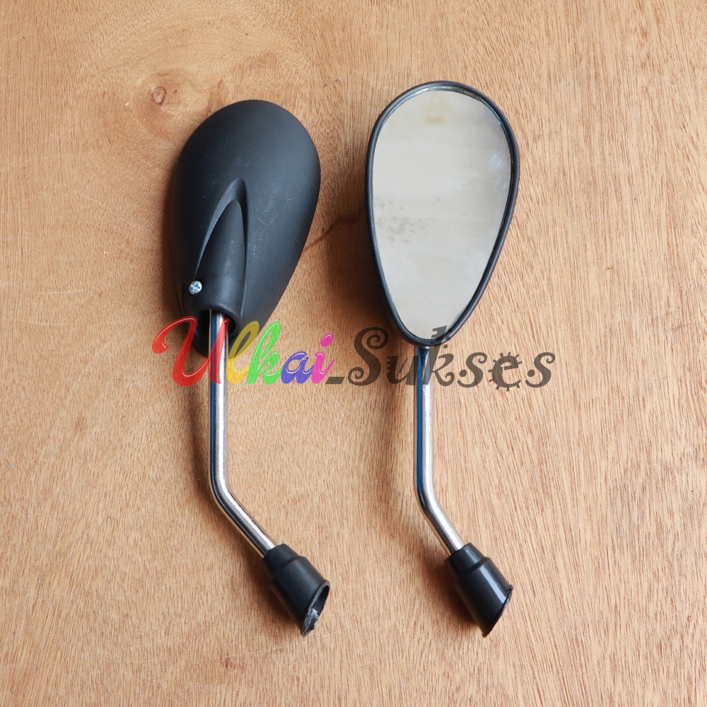 Spion Motor Model Satria Fu Standart Tangkai Crome Drat 14 / 12 Variasi Aksesoris Murah