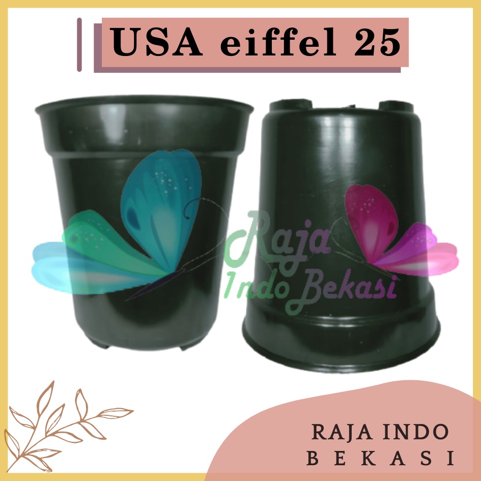 Pot Usa Eiffel 25 Hitam - Pot Bunga Tinggi Hitam Bukan Pot Tawon Pirus Pot Bukan Pot Busa Lumut Batu