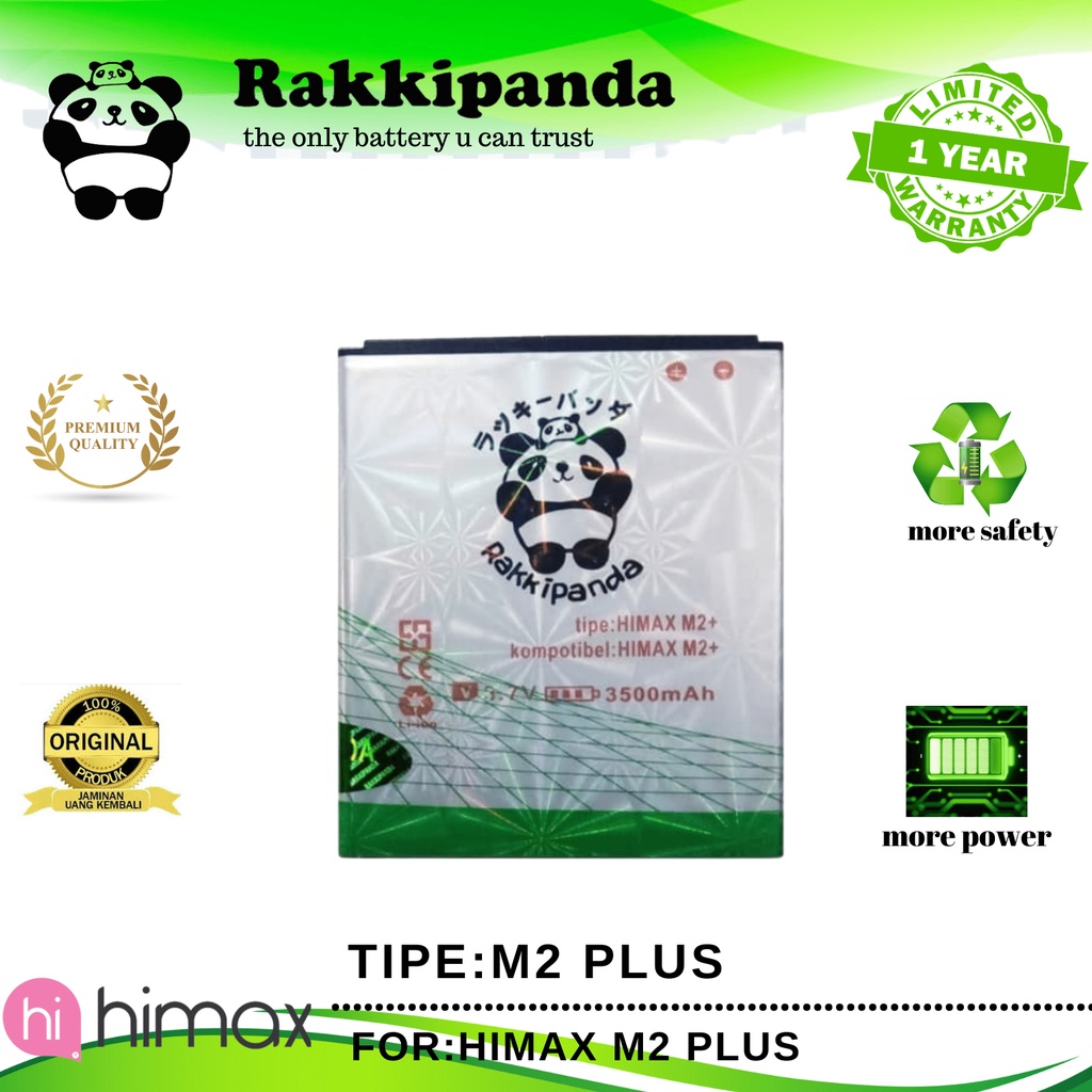 (R/K)- Baterai h50 himax m2+ / himax m2 plus - Batre Original Rakkipanda