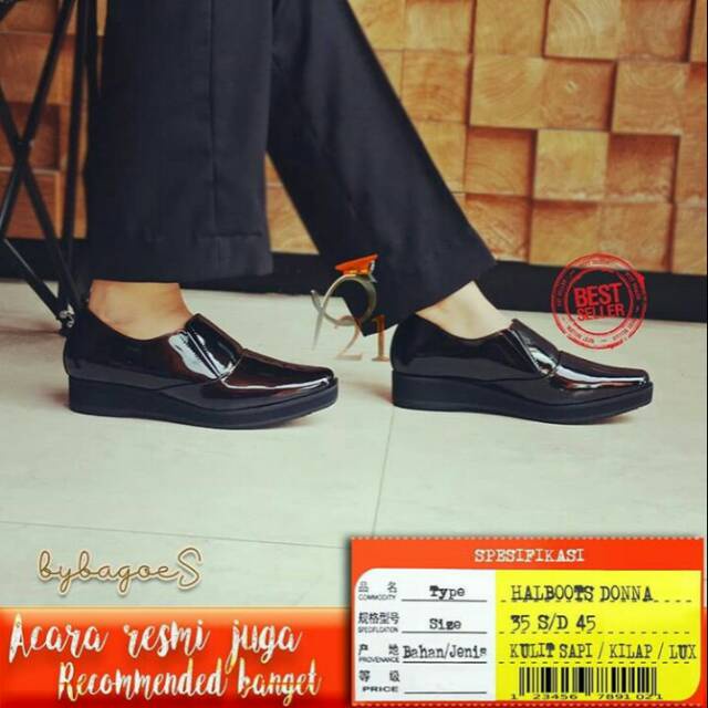 HALFBOOTH DONNA / SEPATU WANITA / P21 / SEPATU DINAS / SEPATU POLWAN