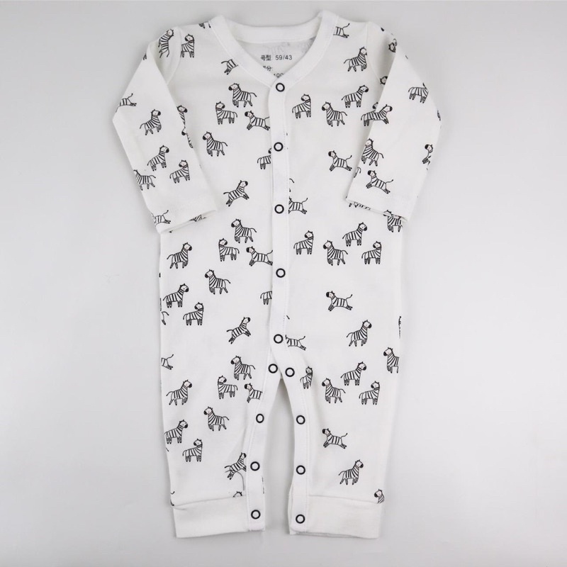 BABY K2 - Sleepsuit Buka Kaki isi 3 Pcs Motif Zebra