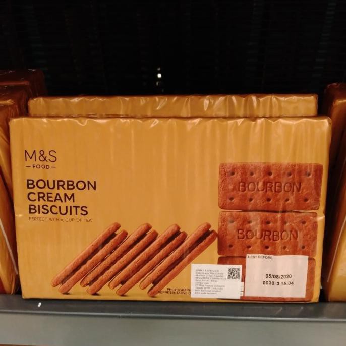

Restock M&S Bourbon Mark Spencer Cream Biscuits Tea Time Snack Impor Cokelat