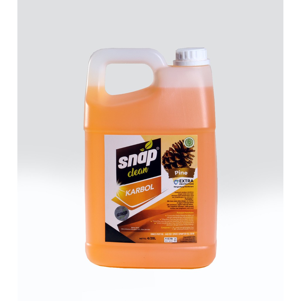 Snap clean - Karbol 4L wangi sereh. lemon dan pine (keluarkota)