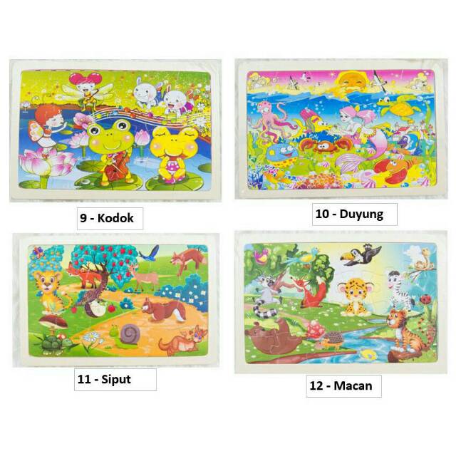 Gober - Mainan Edukatif / Jigsaw Puzzle / Puzzle Kayu Gambar Kecil 24 Keping Lucu