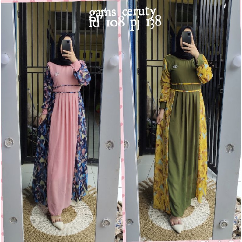 gamis ceruty motif