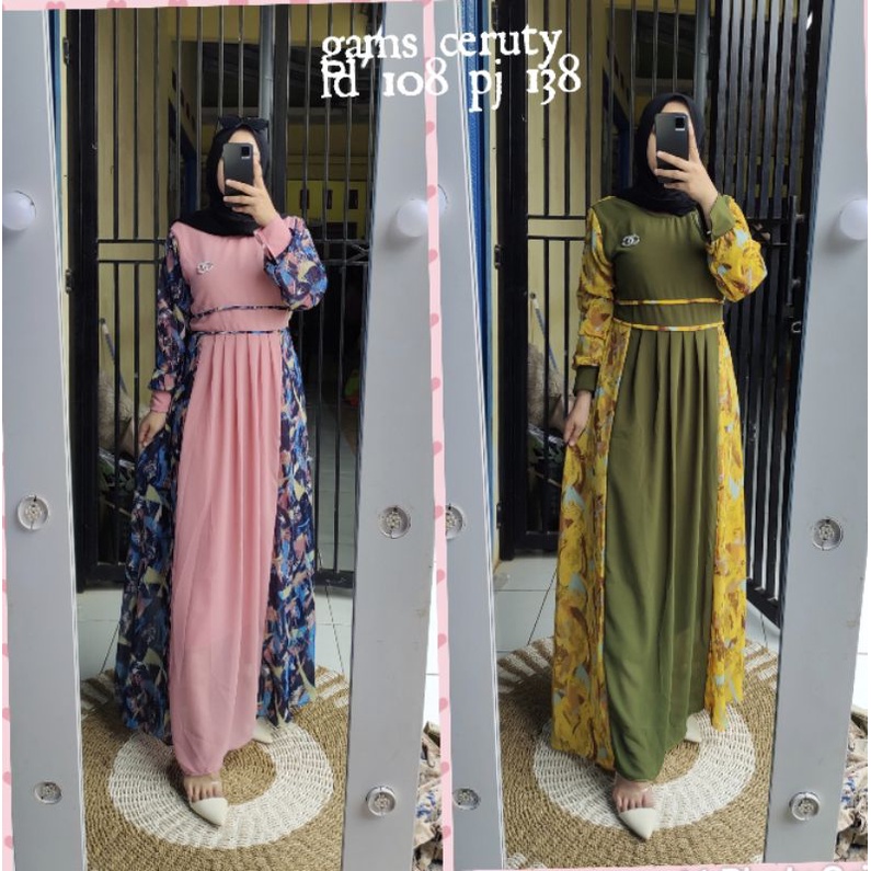 gamis ceruty motif