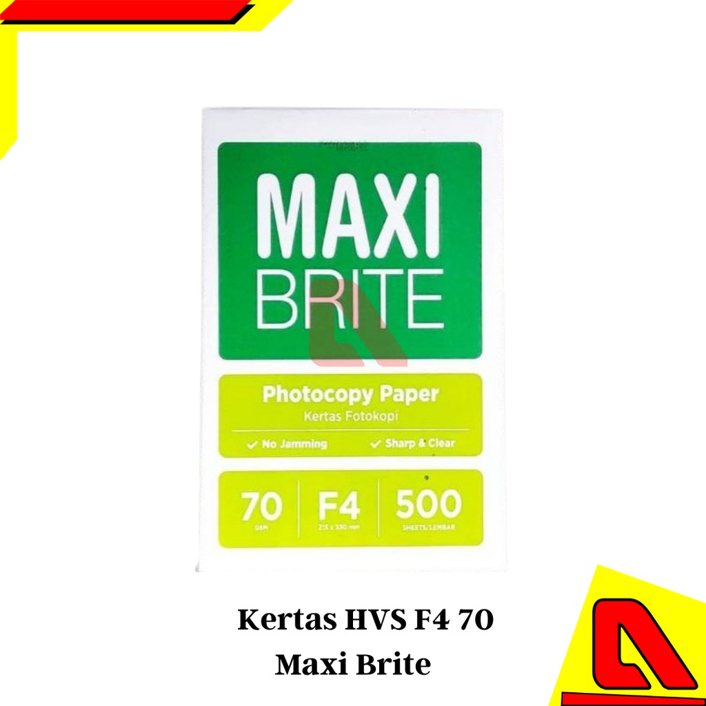 

KERTAS HVS F4 1RIM 70GRAM MAXI BRITE