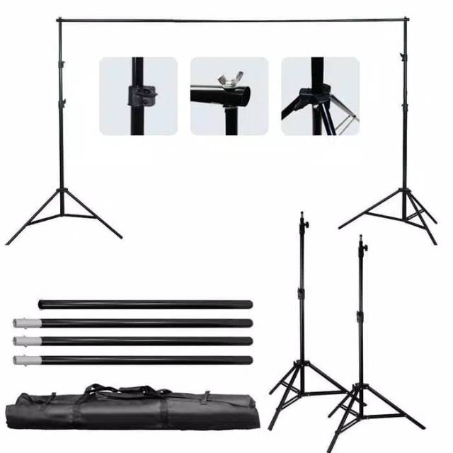 Termurah Medan Gojek Hanaiso Backdrop Stand Bracket Ukuran Besar 3M 300 Tiang Background Foto Studio Fotografi XL