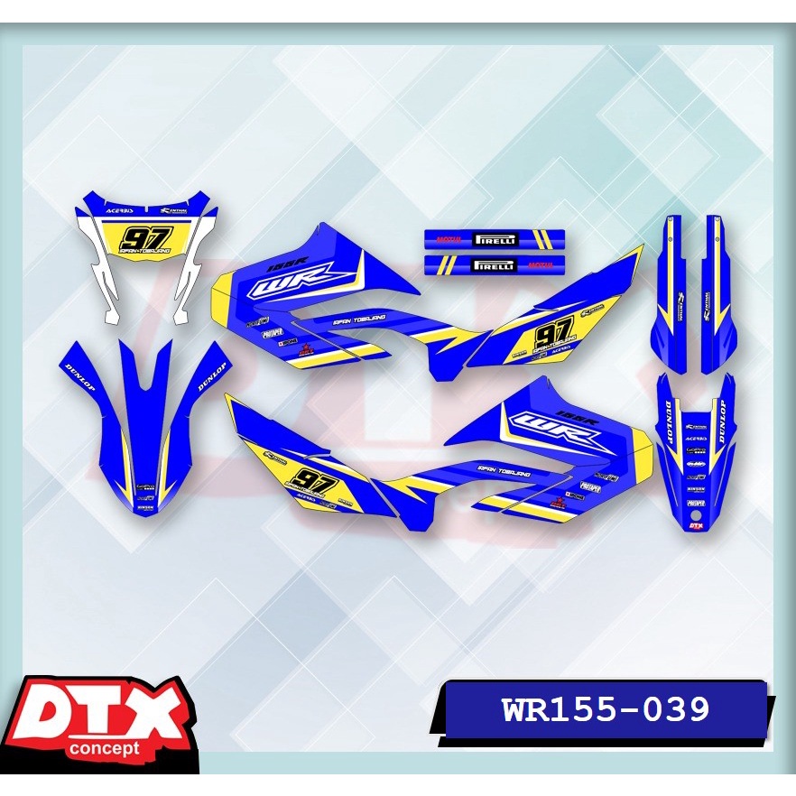 decal wr155 full body decal wr155 decal wr155 supermoto stiker motor wr155 stiker motor keren stiker motor trail motor cross stiker variasi motor decal Supermoto YAMAHA WR155-039