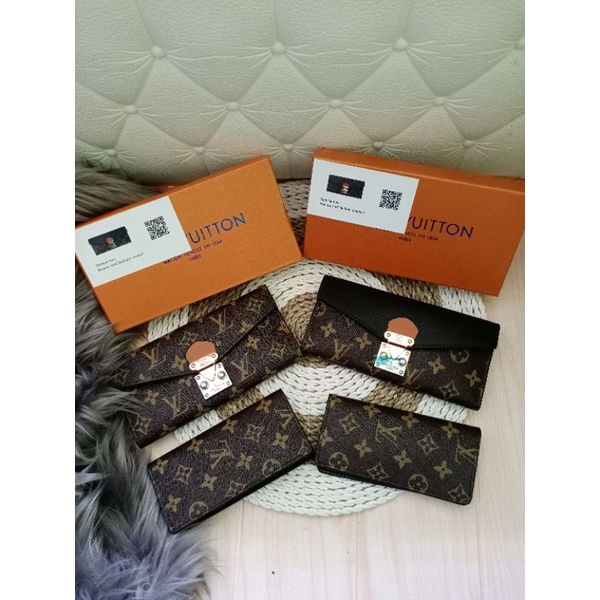 DOMPET LV PADLOCK LIPAT PANJANG FREE BOX