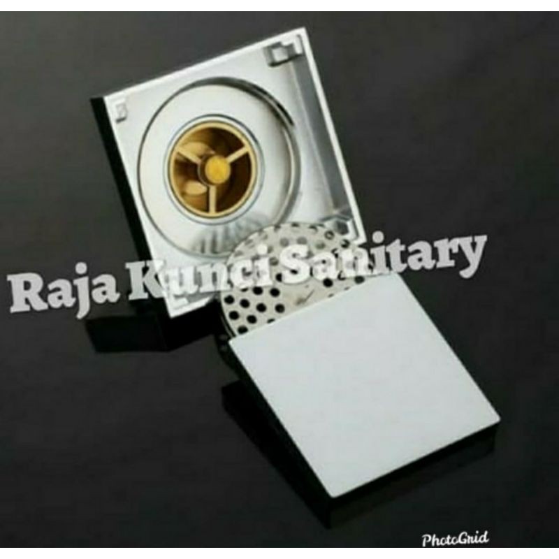 Smart Floor Drain Kuningqn Black/Hitam/Antik Brass(AB)/Chrome/Saringan Got Anti Bau/Anti Kecoa