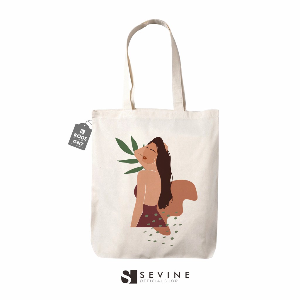 Sevine Totebag Drill Tas Wanita Tote Bag Resleting Aesthetic Fashion Wanita Nordic - GN